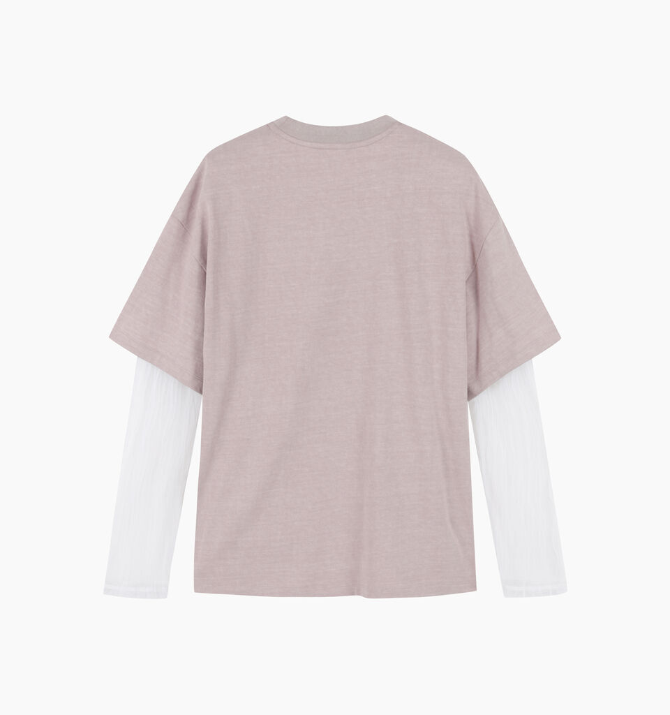 T-SHIRT L/S - sisley k long sleeve t-shirt - Soft Pink | Sisley K image number 3